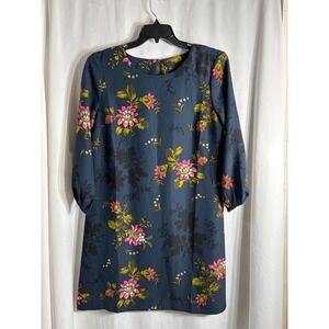 Tommy Hilfiger Floral Print Sheath Dress Women Size 14 Navy Pink Green Orange